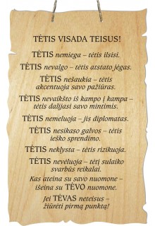 Medinė lentelė "Bosas"
